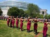 Southland College Prep Charter High School’s Marching Lady Eagles perform during the Battle of the High School Bands.