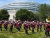 The Southland College Prep Ambassador Marching Band performs during the Battle of the High School Bands at Soldier Field’s Great Lawn on Saturday.
