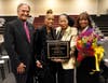 Dr. Shernita Mays(second from left) is congratulated  by (l.to r.) Richton Park Mayor Rick Reinbold, Dr. Blondean Y. Davis and Illinois State Representative Debbie Meyers-Martin (D.38th).