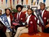 From left, Eriyana Woolfolk, Nehemiah James, Danielle Mambo and Isaiah Adegoye have been named QuestBridge Match Scholarship recipients. They have earned full-ride scholarships to some of the top universities in the country.