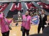 From left, coaches Eketi Phillips and Gloria Chatman hold the Class 1A sectional championship trophy.