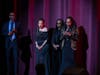 From left, Dr. Johnnie Thomas (Rich Township 227), Dr. Ericka Patterson (District 163), Dr. Tiffany Brunson (District 159) and Dr. Blondean Y. Davis (District 162/Southland) address the audience at the 2026 Black History Showcase at GSU.
