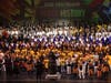 More than 500 students from five school districts fill the stage at the Governors State University Center for the Performing Arts during the 2026 Black History Showcase "Living the Legacy" on Feb. 19. 
