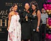 ABC7 Chicago anchor and event emcee Val Warner, left, joins Dr. Blondean Y. Davis, center, and Dr. Tragil Wade-Johnson, following the presentation of the Educator of the Year Award at the Champions for Youth Awards Luncheon.