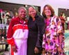 From left, Jolinda Wade, mother of NBA legend Dwyane Wade, Dr. Blondean Y. Davis and Carolyn Palmer, Village of Matteson trustee, celebrate Dr. Davis' recognition during the America's Big Sisters Foundation's award luncheon.