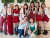 Bubble Nation staff pose with girl-group "Tri.Be" at the pre-concert fan cafe event