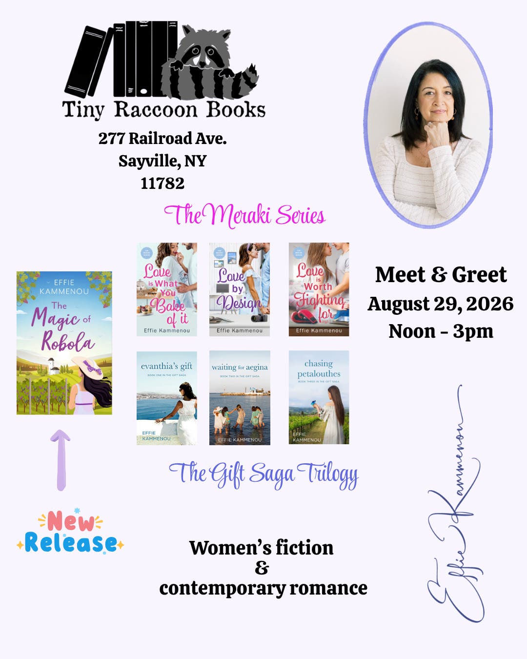 Meet + Greet with Long Island author Effie Kammenou