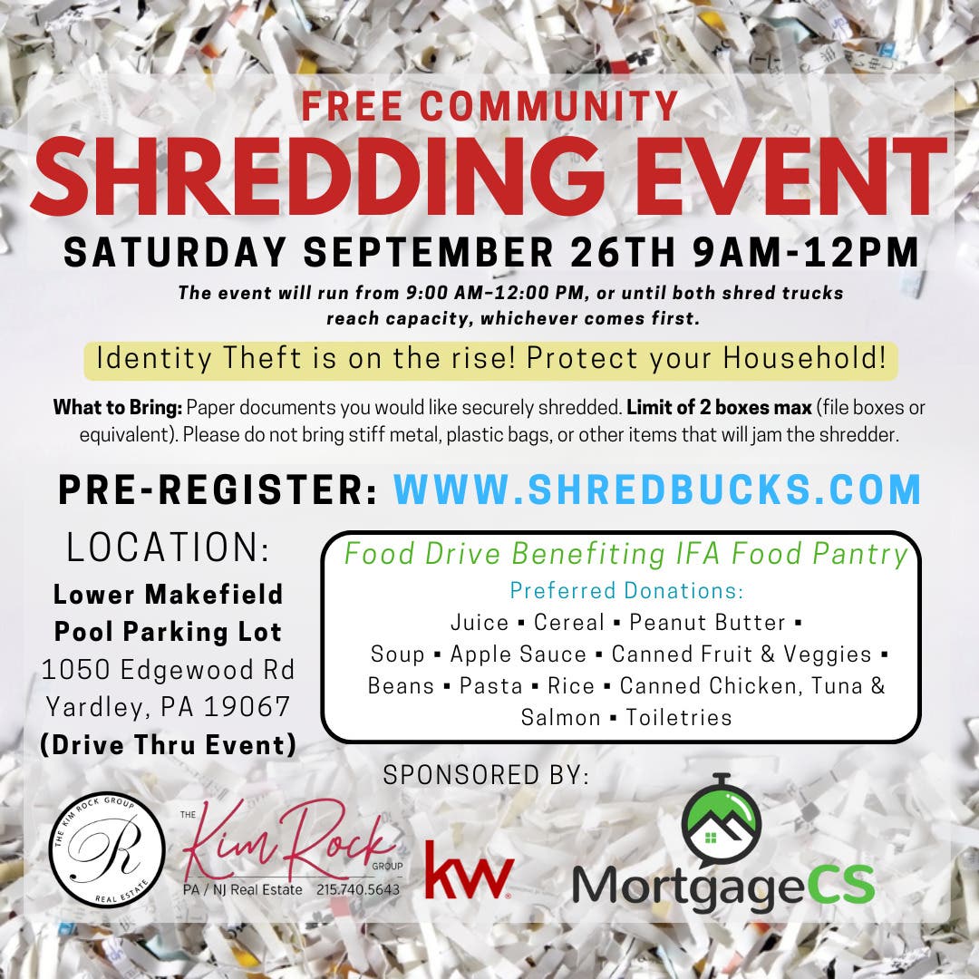 FREE Community Shredding Event! 