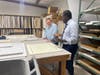 Amo wrapped up the day with a tour of Providence Picture Frame in North Providence, one of the oldest framing shops in the country.