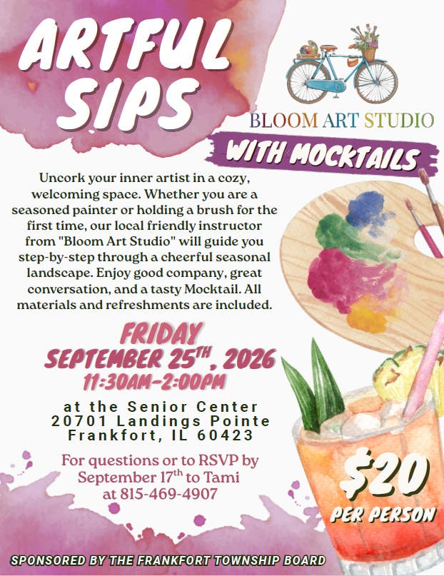 Frankfort Township Seniors -  Artful Sips With Mocktails