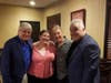 Peter Bales, Jen Snorteland, Rich Walker, and Joe Starr Pose after a show in 2000. 