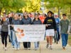 THIS YEAR’S WALK was led by members of the Student Action Board who facilitate workshops on healthy relationships, consent, and gender roles at Melrose High School.