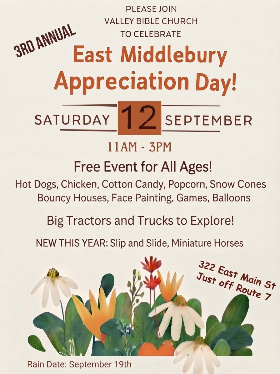 3rd Annual East Middlebury Appreciation Day