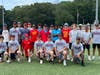 Coach Buck and Coach Lance with Stratford High current players and counselors from the Stratford Recreation Department.