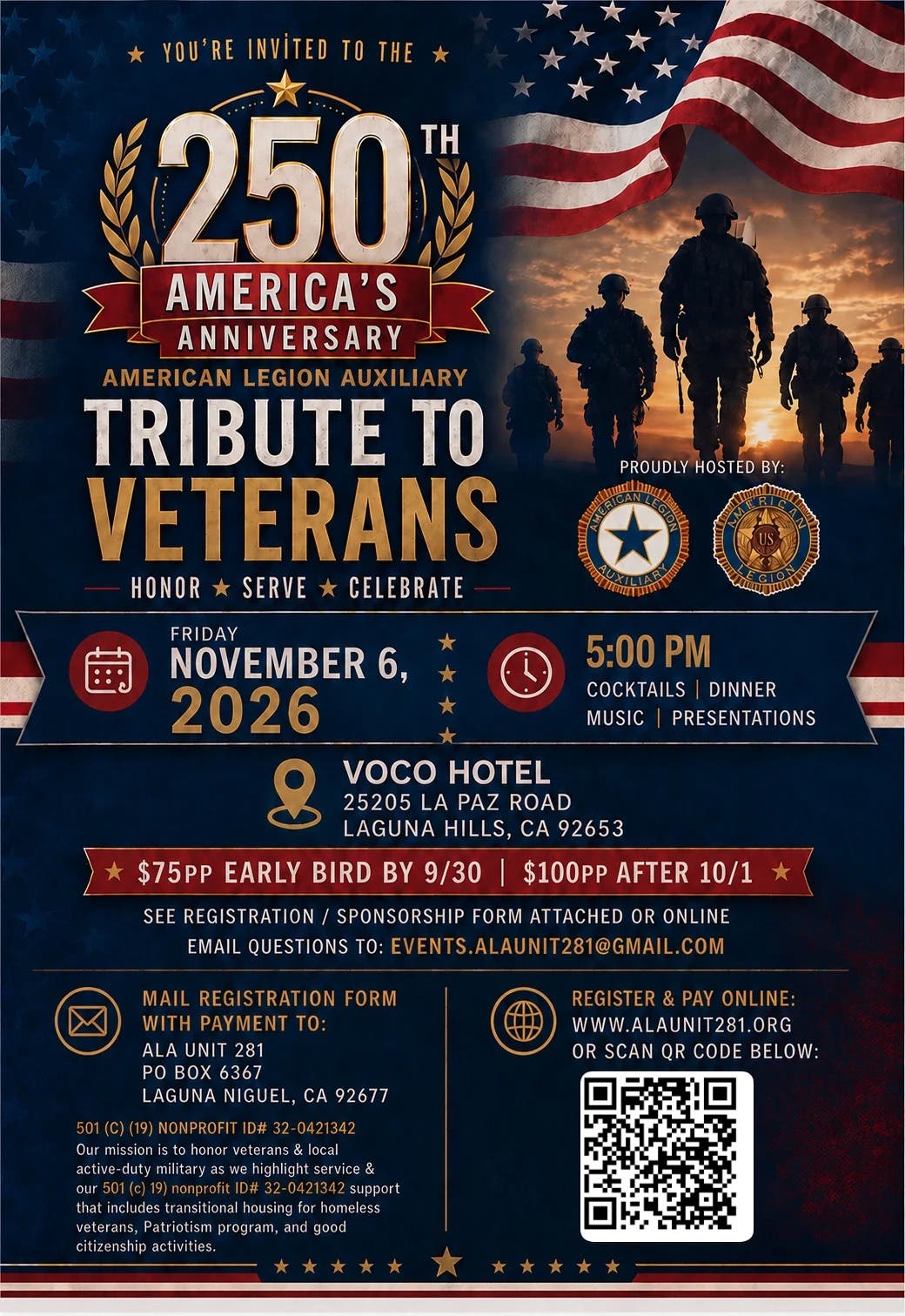 250th America's Anniversary American Legion Auxiliary Tribute To Veterans