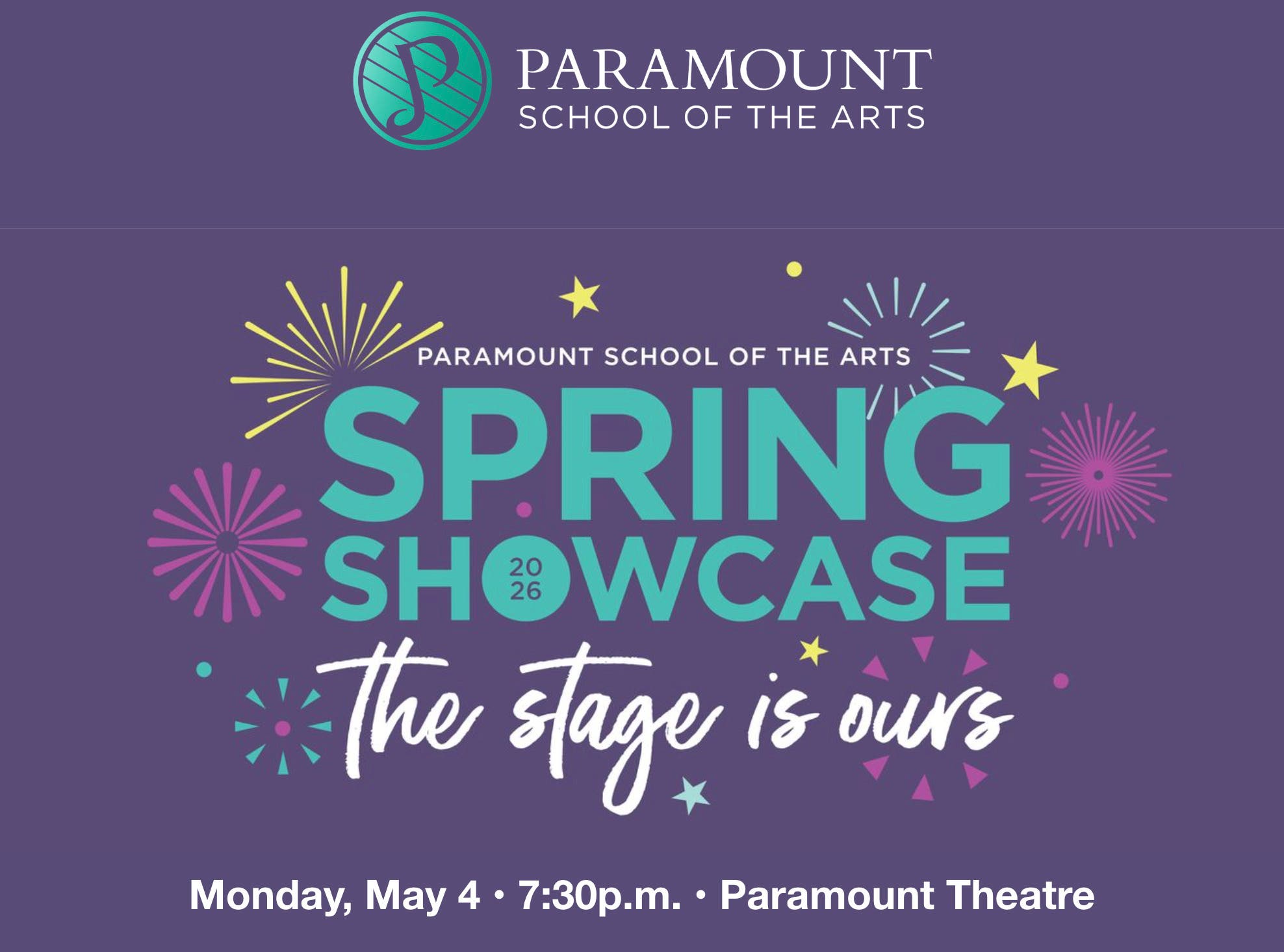 Paramount School of the Arts: 5th Annual Spring Showcase: The Stage Is Ours! 