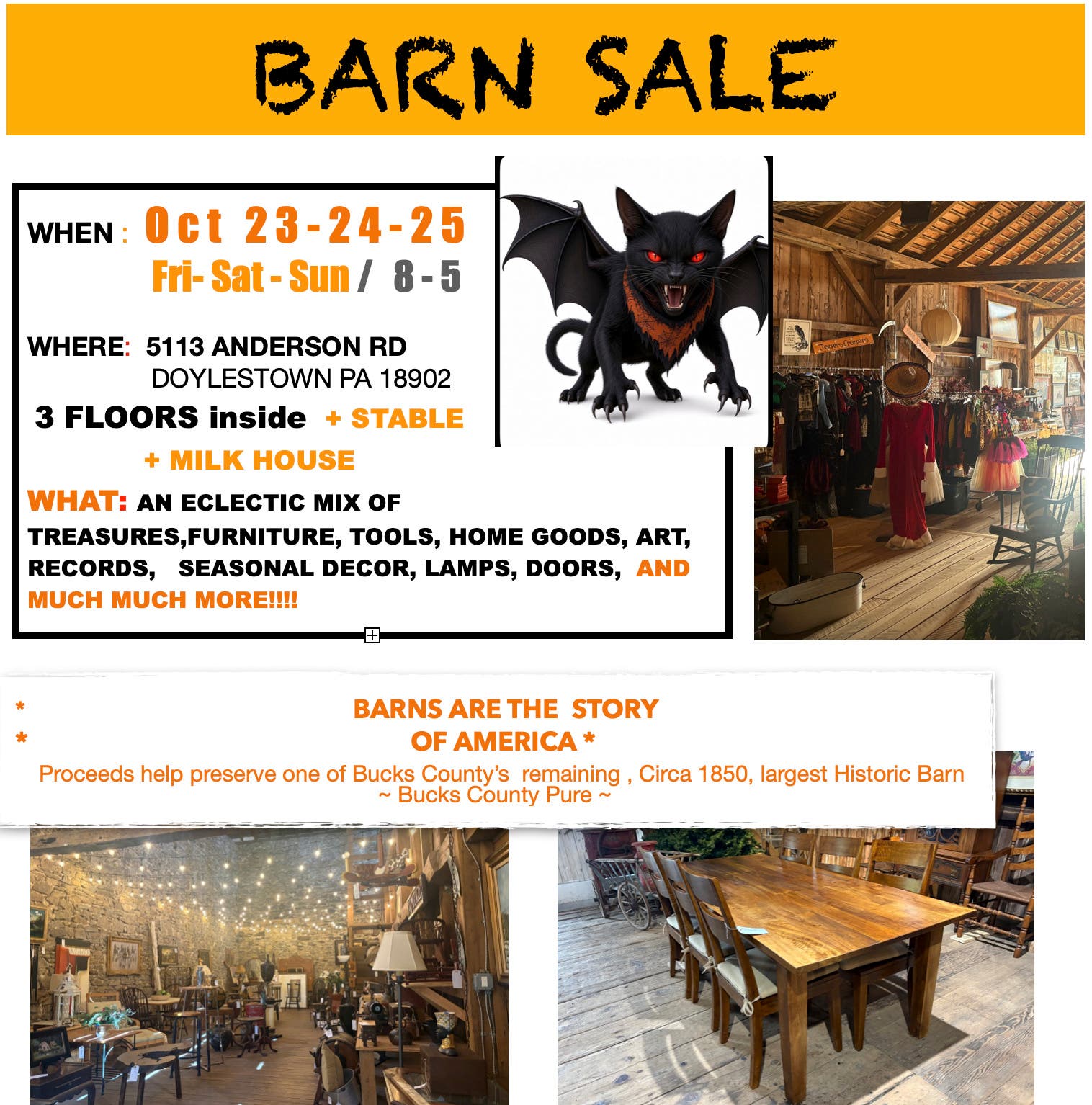 CREAP IT REAL with  GREAT BARN DEALS in a 1850'3 Barn !!!!