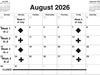 Reading Food Pantry August Calendar