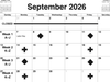 Reading Food Pantry September Calendar