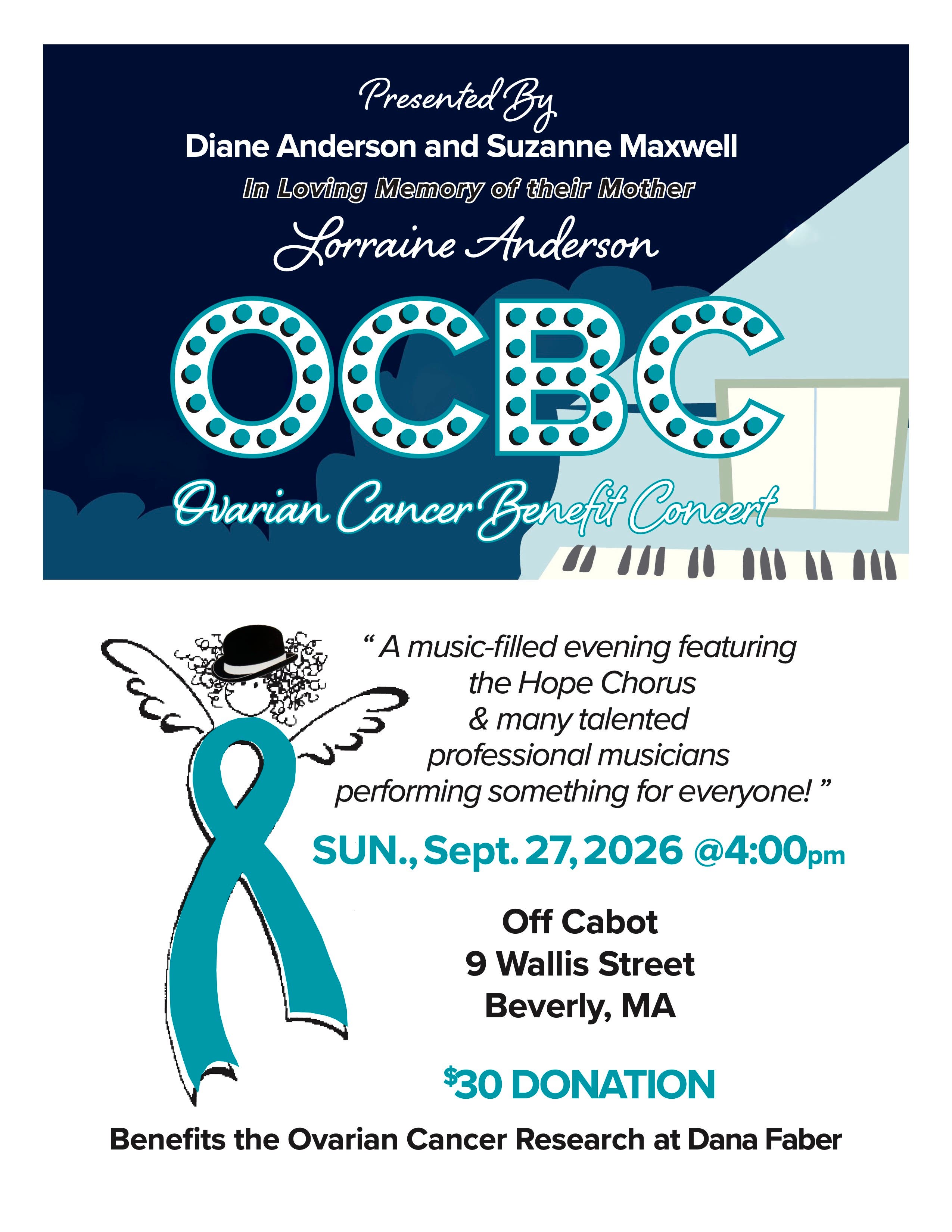 OCBC: Ovarian Cancer Benefit Concert