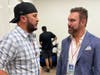 AirTab CEO Dennis Cunningham with Country Megastar Luke Bryan.   Open For An Icon winner Jutt Huffman opened for Luke at a concert late last year.   Huffman will also be performing this weekend at SunFest.