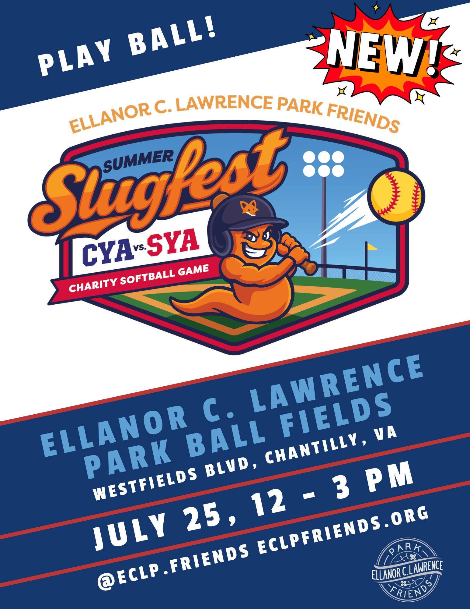 ECLP Friends present: Summer Slugfest: CYA vs. SYA Charity Softball Game