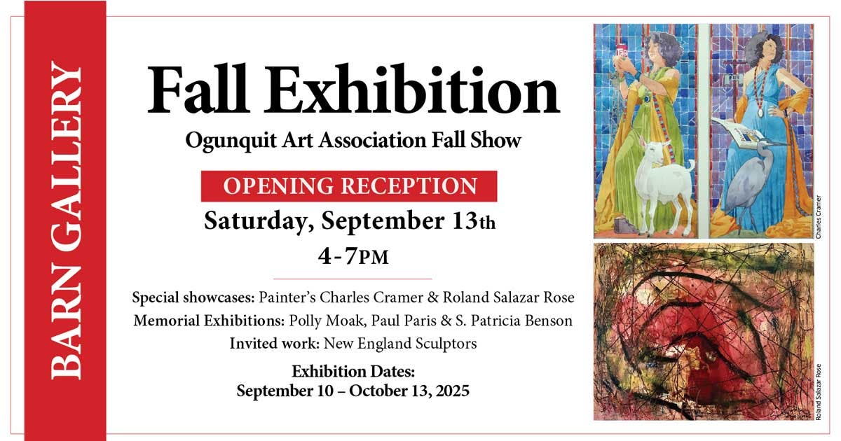 Opening Reception for Fall Art Exhibitions at Barn Gallery in Ogunquit