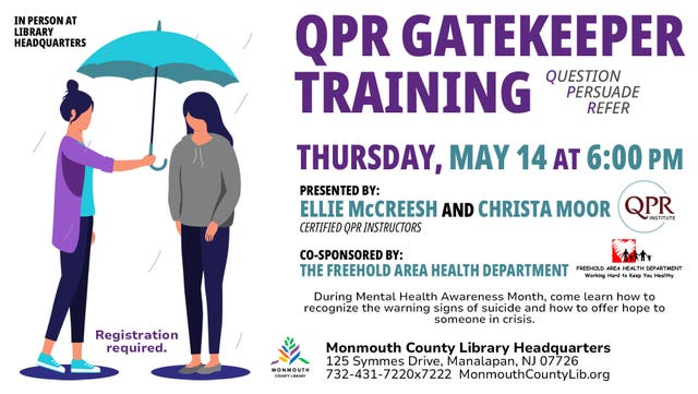 May 14 | QPR Gatekeeper Training | Manalapan, NJ Patch