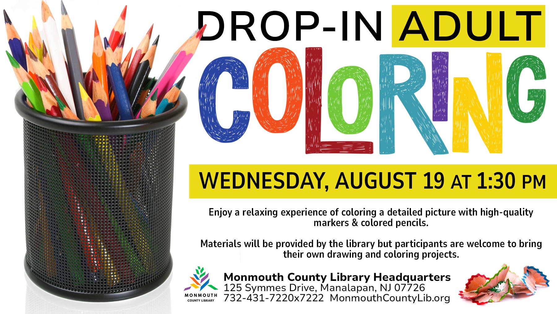 Drop-in Adult Coloring