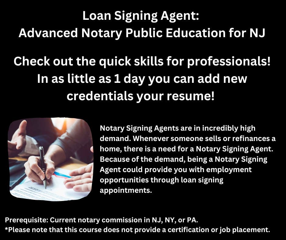 Jun 14 | NJ Loan Signing Agent: Advanced Notary Public Education | Moorestown, NJ Patch
