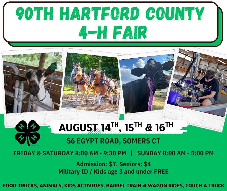 90th Hartford County 4-H Fair Comes to Somers This Weekend