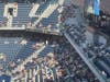 Live captioning on scoreboards during women tennis match at US open tennis (Louis Armstrong Stadium)