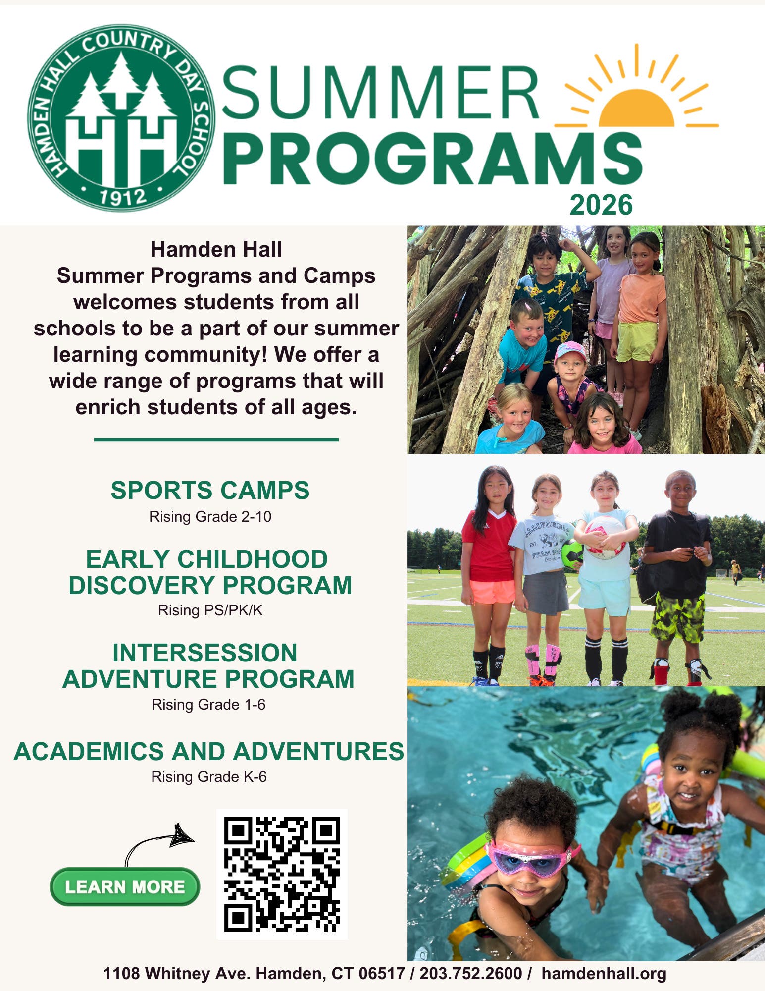 Hamden Hall Summer Programs  and Camps 2026