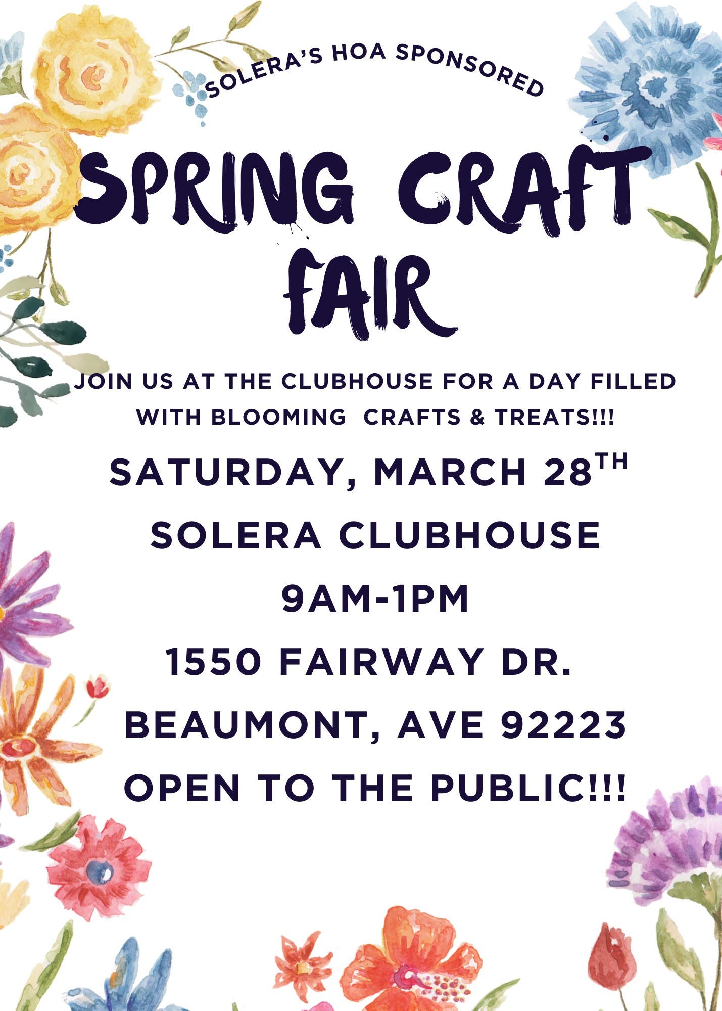 Best Spring Fairs Mar 28 | Spring Craft Fair | Banning, CA Patch