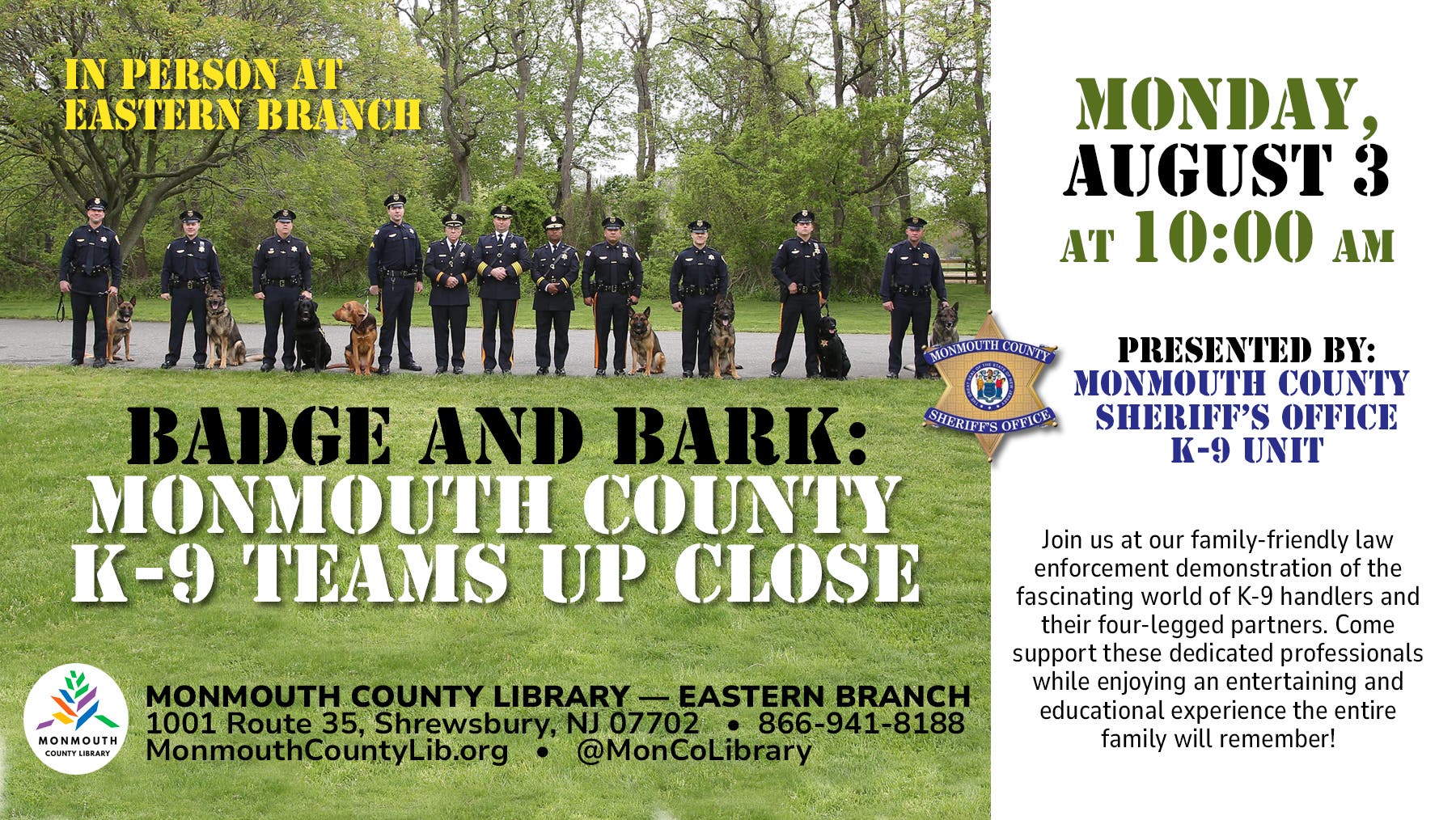 Badge and Bark: Monmouth County K-9 Teams Up Close