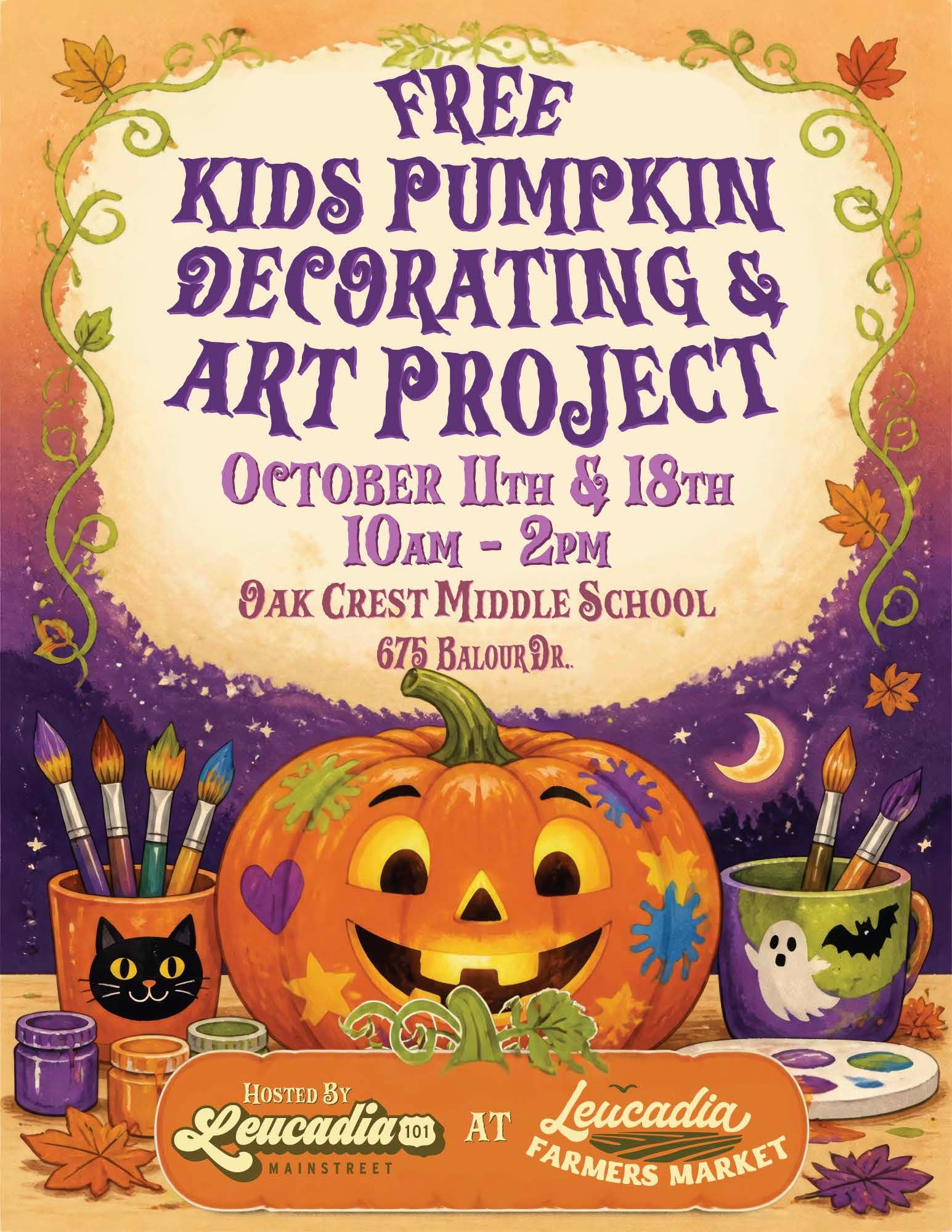 Free Kids Pumpkin Decorating & Art Project