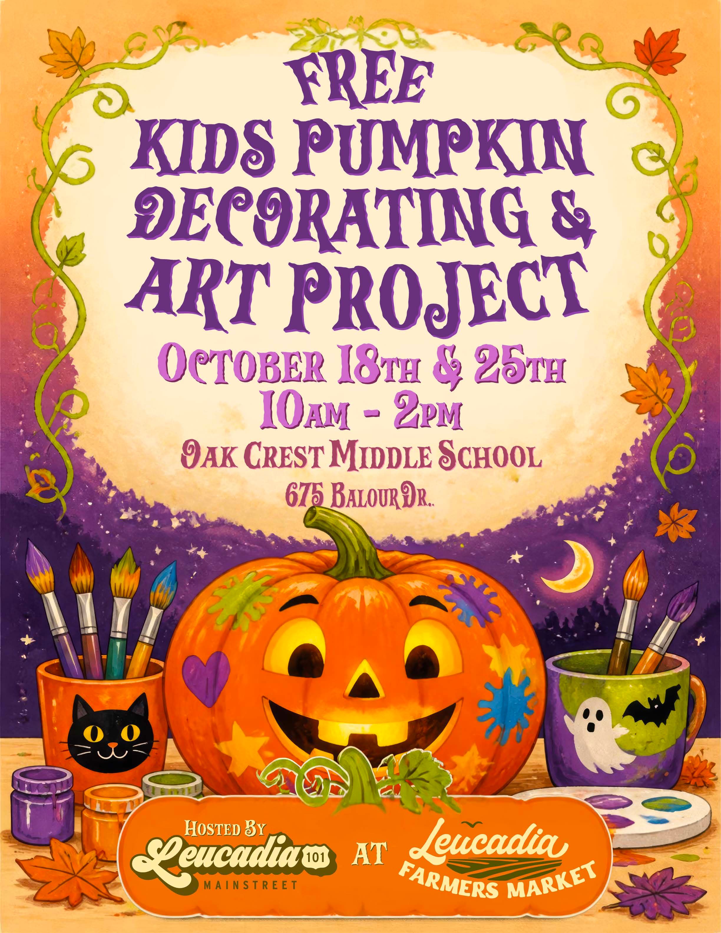 Kids Halloween Pumpkin Decorating + Art Project