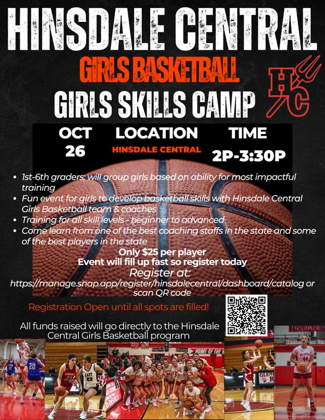 Oct 26 LAST CALL Hinsdale Central Girls Basketball Skills Clinic 10