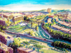Aerial view of QueensLink’s proposed Rego Park Gardens, a new park on the LIRR’s former Whitepot Junction
