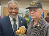 Congressman Steve Horsford (left) and Gary Scaife (right) pose at the Multicultural Veteran Pinning Ceremony hosted by the Veterans Advocacy Council of Southern Nevada.