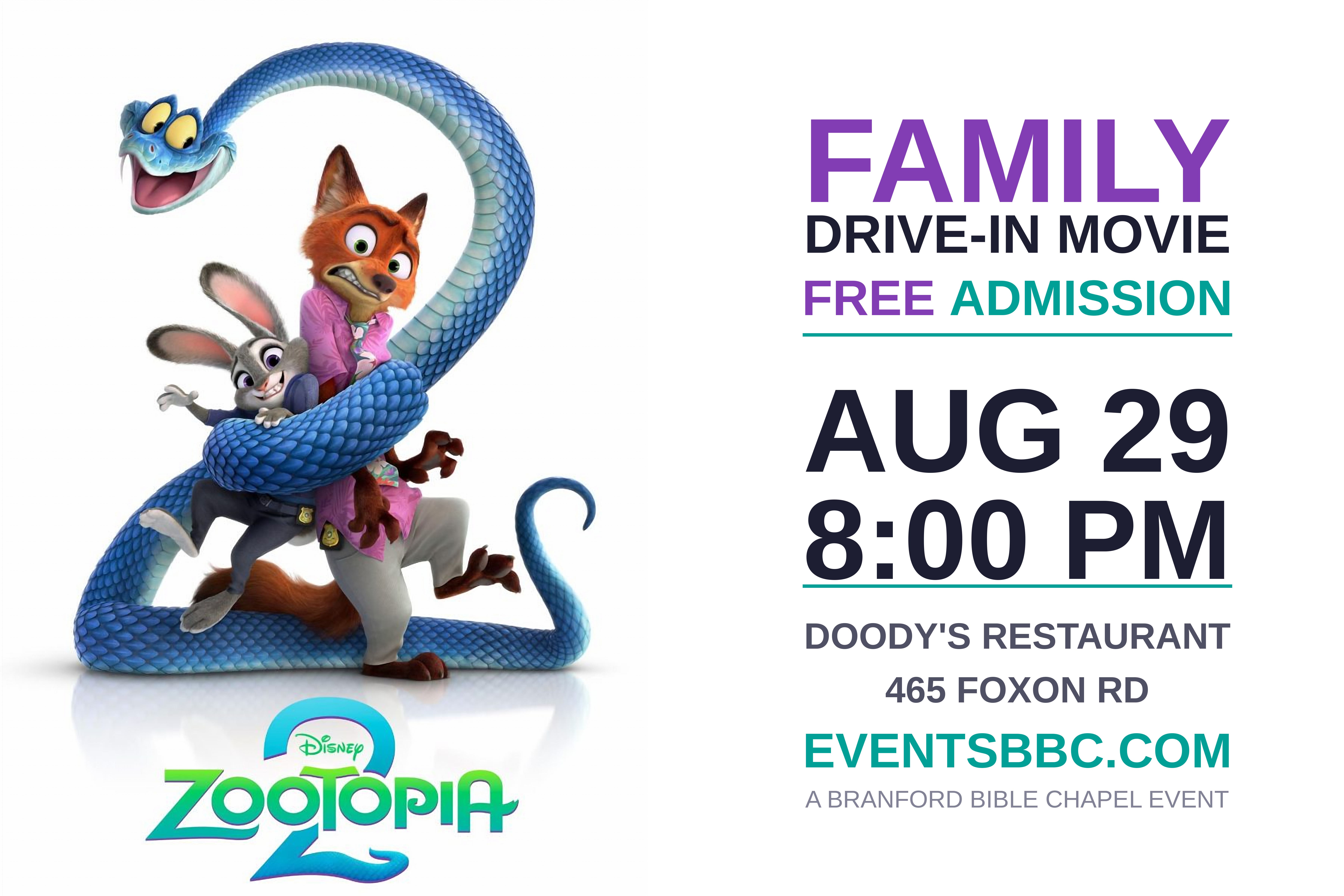 Free Drive-in Movie Zootopia 2