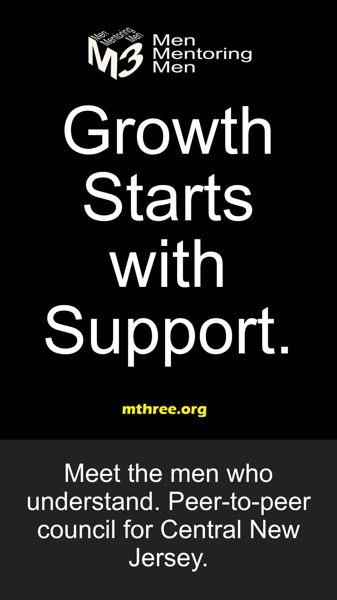 Men’s Support & Community: Growth Starts with Support - M3