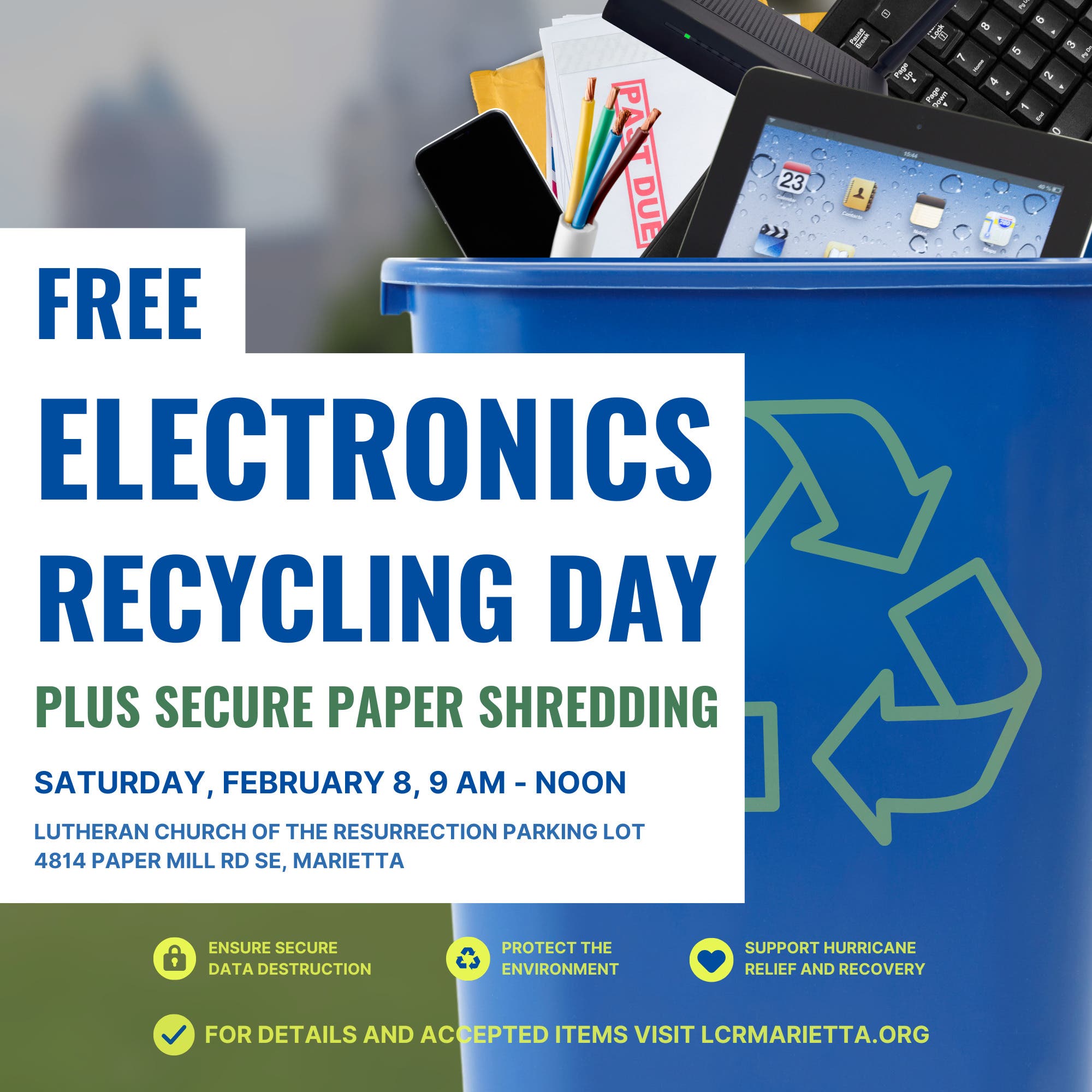 Feb 8 | Free Electronic Recycling + Paper Shredding Benefitting ...