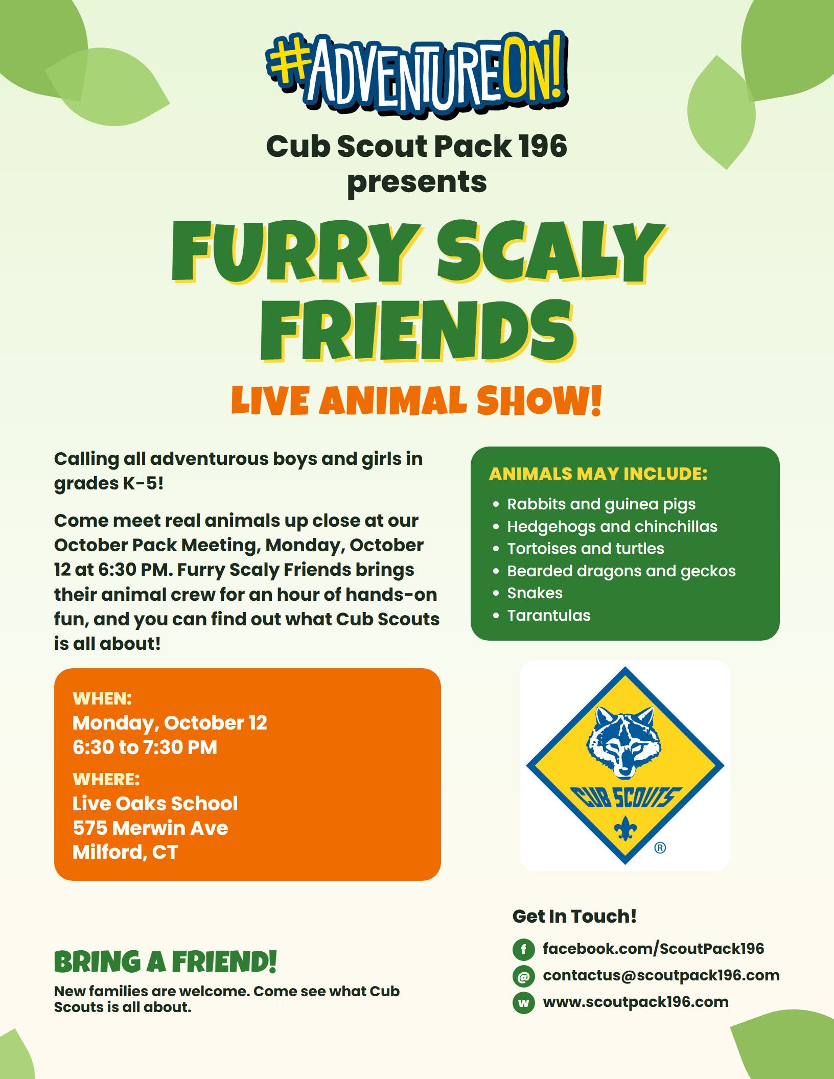 Furry Scaly Friends Live Animal Show!