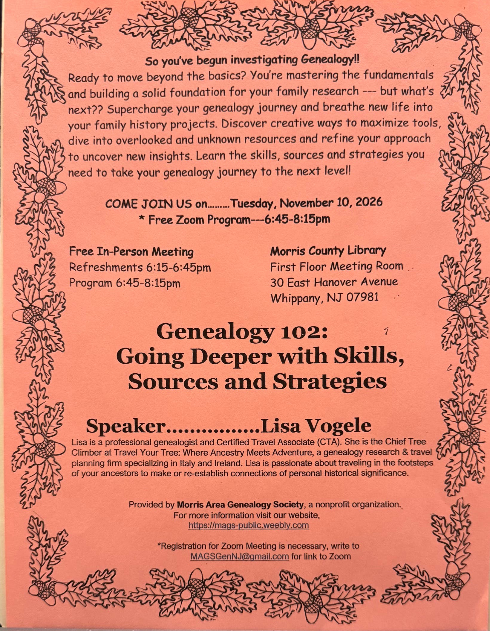 Genealogy Meeting