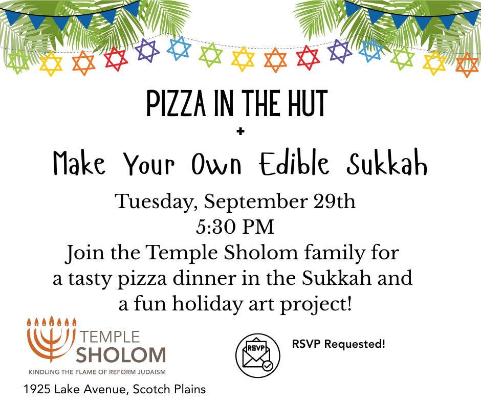 Pizza in the Hut & Make Your Own Edible Sukkah
