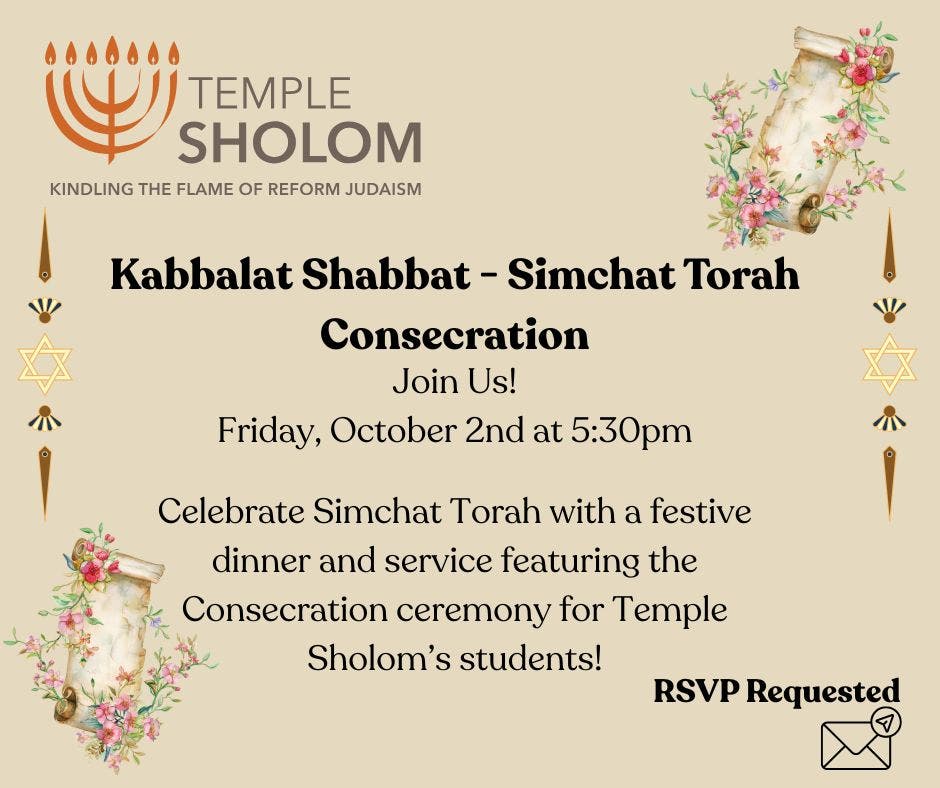 Kabbalat Shabbat - Simchat Torah & Consecration