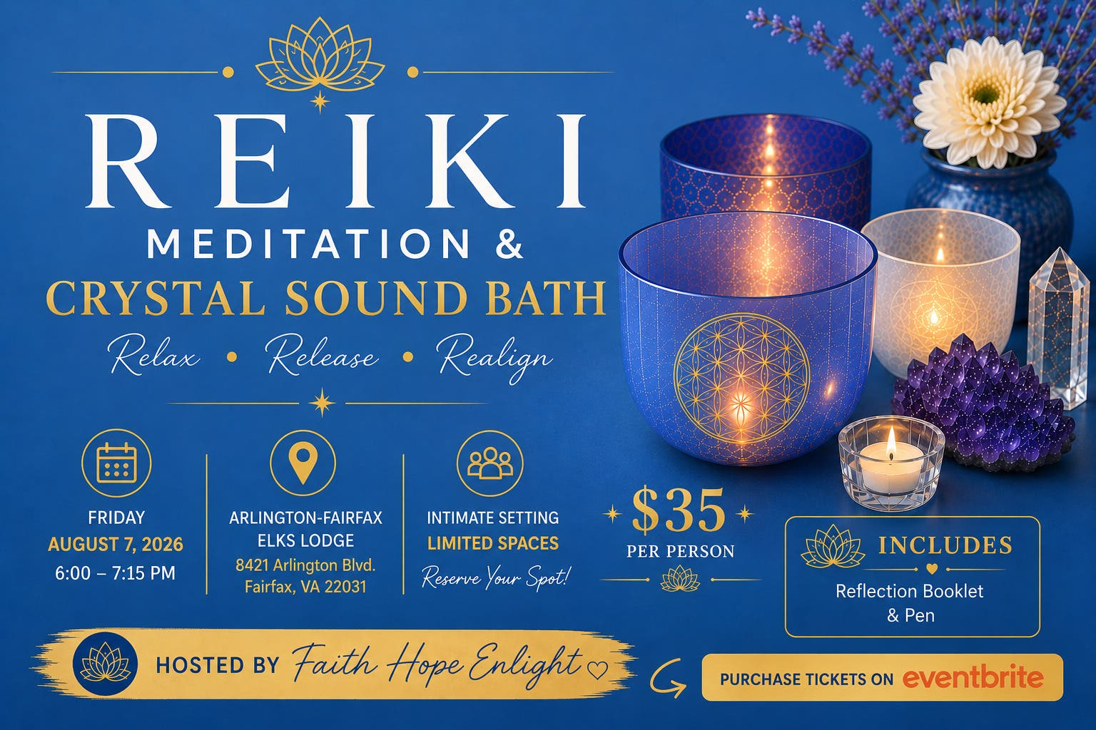 Reiki Meditation and Crystal Sound Bath