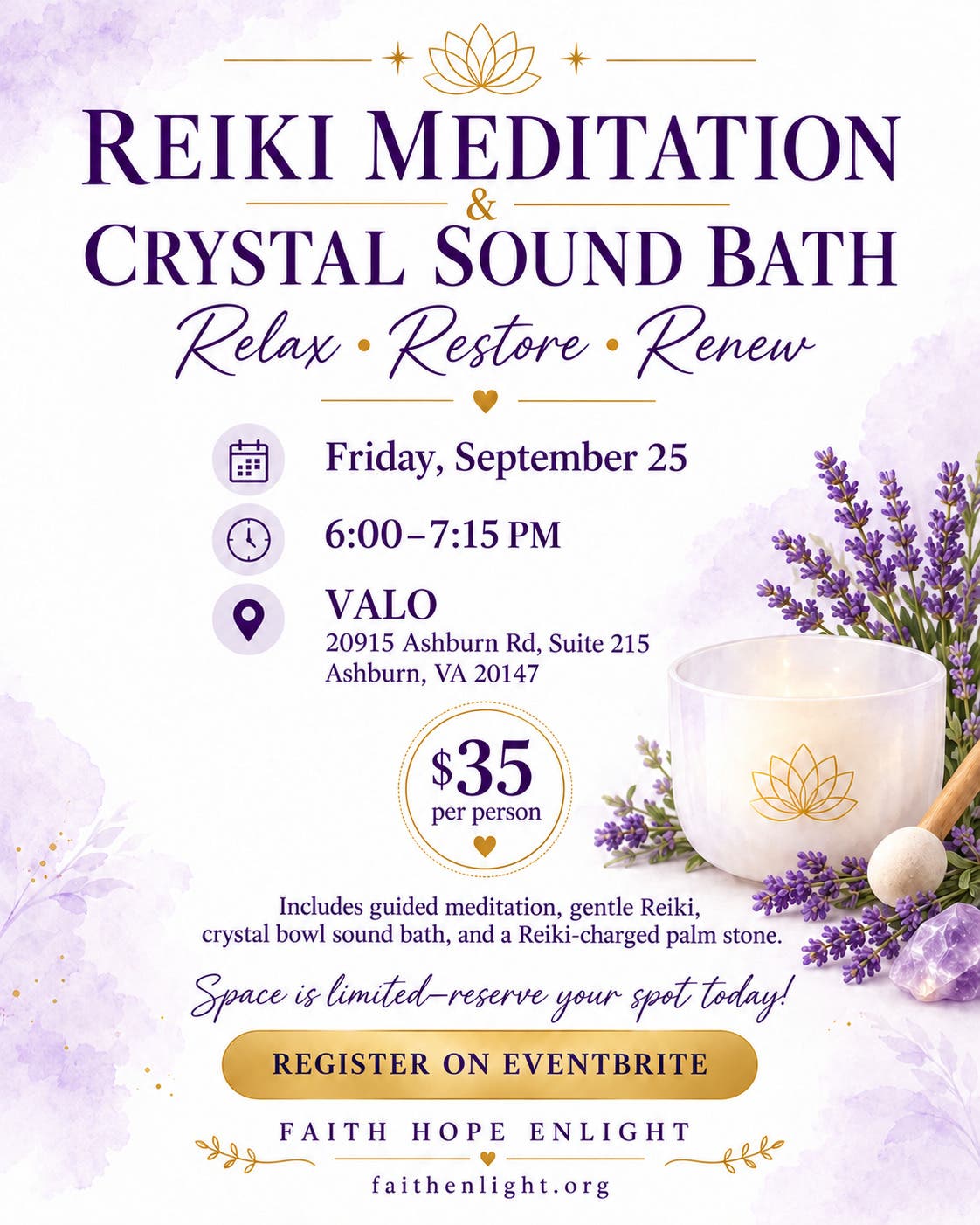 Reiki Meditation and Crystal Sound Bath