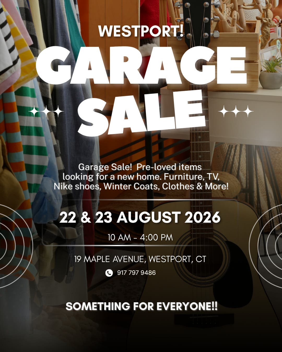 Garage Sale - Household goods, furniture, clothes, books, collectibles and more!